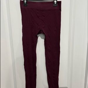 Eye Candy Burgundy Leggings, Sz Juniors S/M